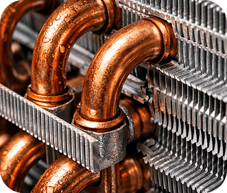Mini-split condenser installed on exterior wall