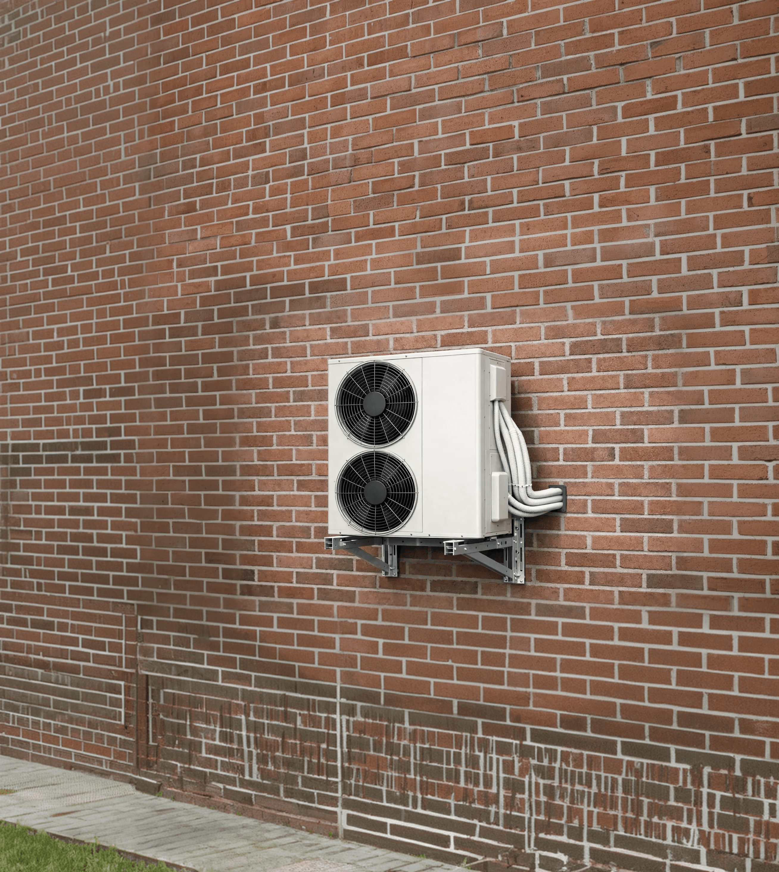 Outdoor condenser unit installation